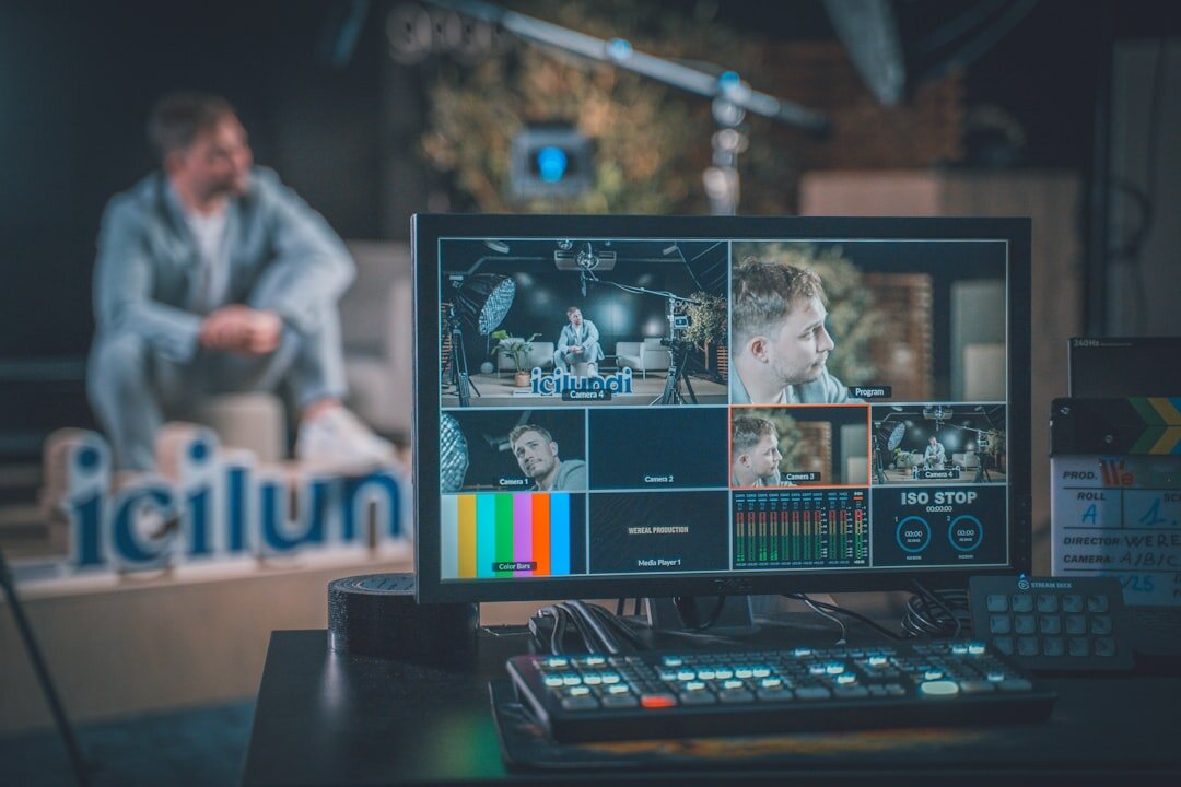 Team working together in a live broadcast control room during a training exercise