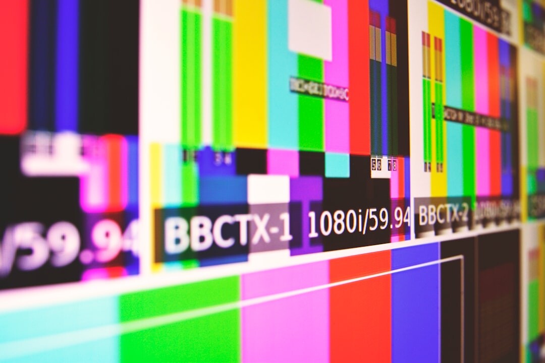 Close up of a color grading and sequence assembly timeline on a screen
